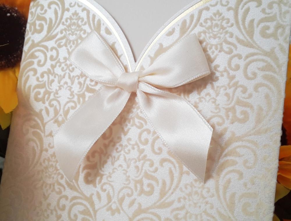 Luxury invitations from velvet cardboard with velvet elements