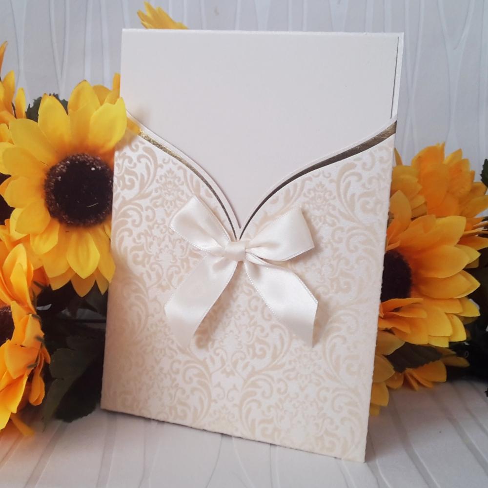 Luxury invitations from velvet cardboard with velvet elements