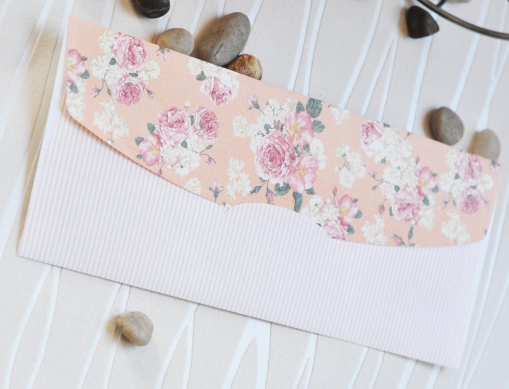 Wedding invitations in peach color