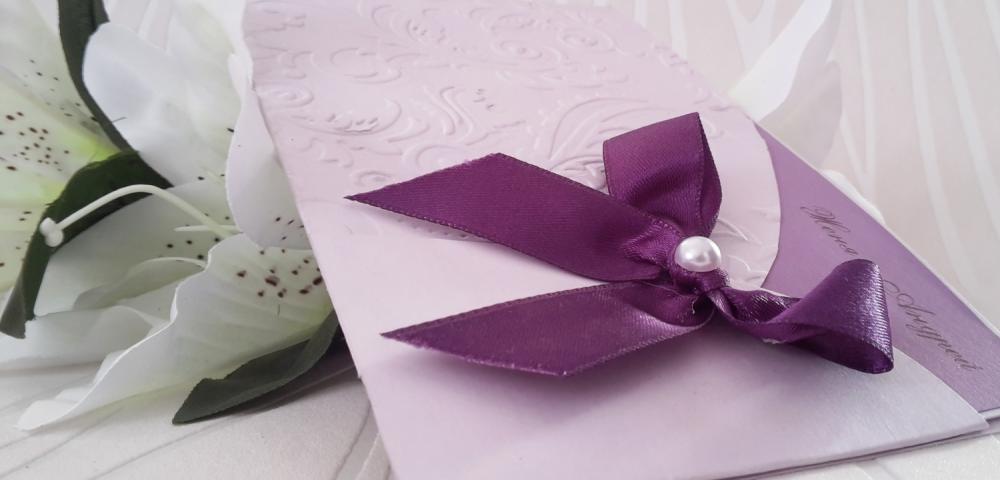 Luxurious, handmade wedding invitation